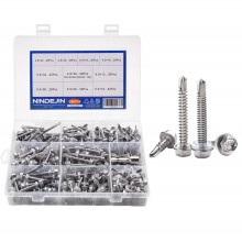 410 Stainless Steel M4.8 M5.5 Hex Flange Head Self Drilling Screw Hex Washer Head Self-drilling Screw with EDPM Washer